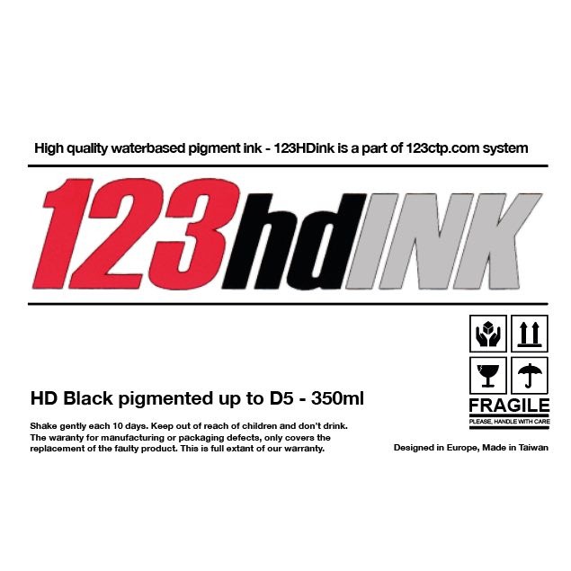123HDink - Black HD pigmented Ink Cartridge - 700ml