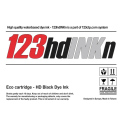 123HDinkN - Black HD Dye Ink Cartridge - 350 and 700ml - PK slot