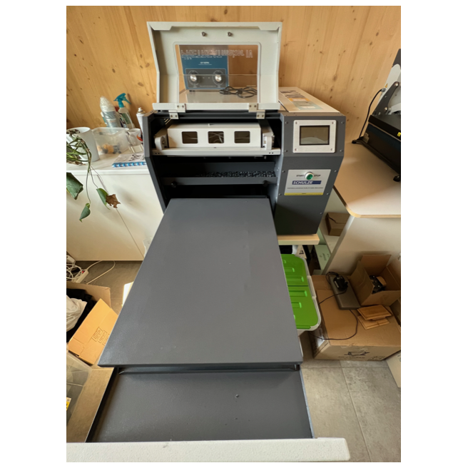 Kit avec Ricoh RI 1000 DTG + Schulze Pretreatmaker IV + Schulze Heat Press DTG 40 x 50 / OCCASION