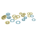 Chromed metal eyelets for tarpaulin - diameter 11mm