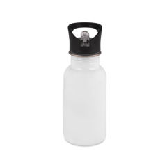 White or silver stainless steel water bottles