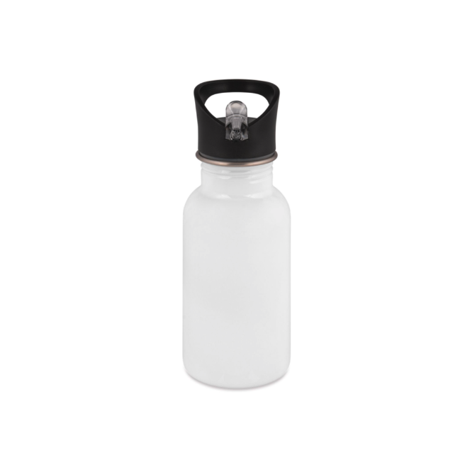 White or silver stainless steel water bottles