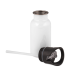White or silver stainless steel water bottles