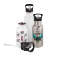 White or silver stainless steel water bottles
