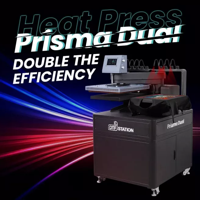 Prisma Dual - pneumatic heat press with double-platen 40 x 50 cm