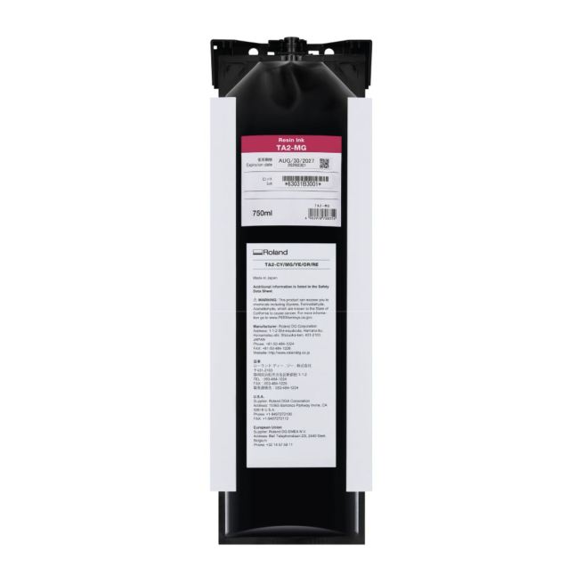 Poche d'encre Latex TA2 pour imprimante AG-640