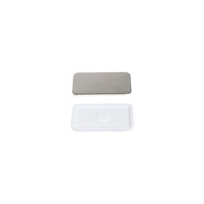 SECABO® 100 BADGES RECTANGLE MAGNETIQUES 37 X 58 MM