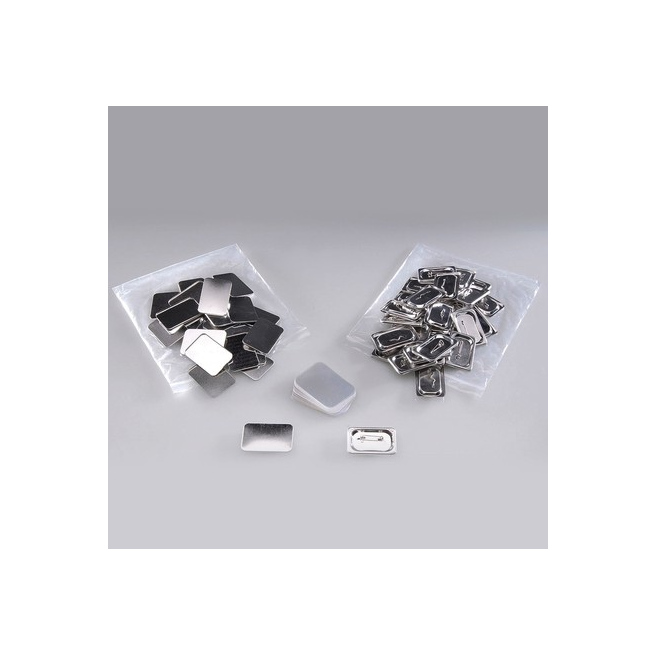 SECABO® 100 BADGES RECTANGLE AVEC EPINGLE